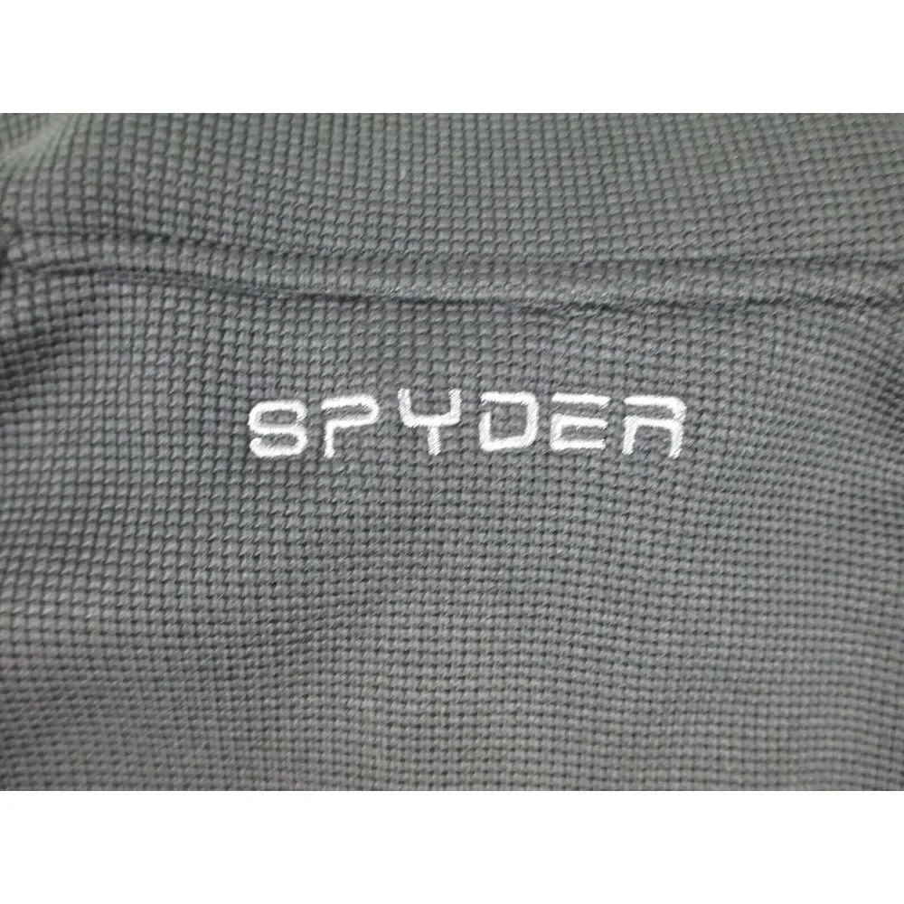 Spyder Sweater Mens Medium Black Full Zip Logo Outdoors‎ Casual*